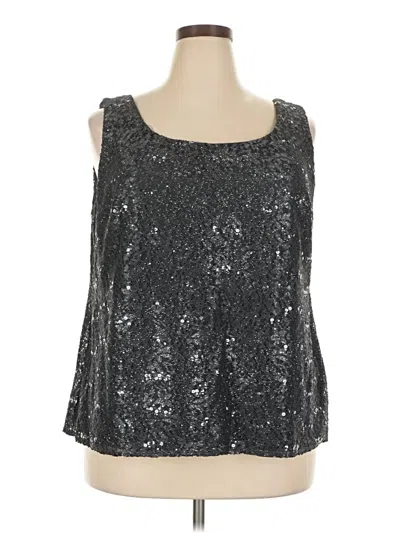 Pre-owned R & M Richards Sleeveless Blouse In Silver
