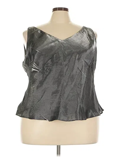 Pre-owned R & M Richards Sleeveless Blouse In Silver
