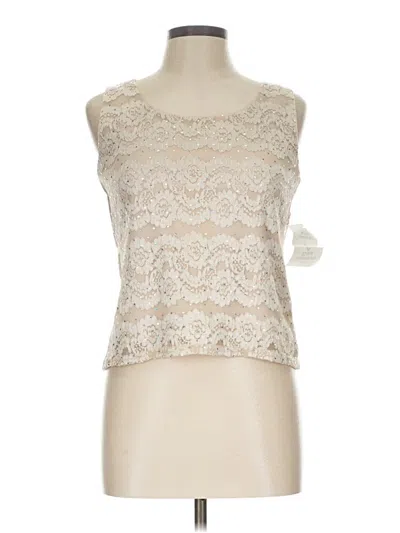 R & M Richards Sleeveless Top Ivory Sweetheart Neckline Tops In Neutral