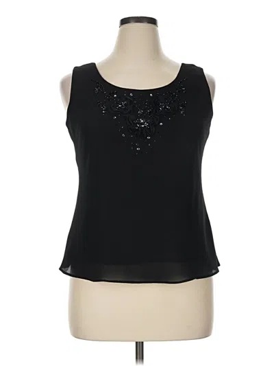 Pre-owned R & M Richards Tank Top Black Halter Neckline Tops