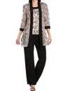 R & M Richards Two-piece Special Occasion Pant Set In Black Blush In Multi