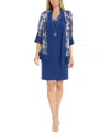 R & M RICHARDS WOMEN'S 2-PC. PRINTED JACKET & NECKLACE DRESS