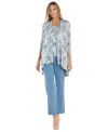 R & M Richards Women's 3-pc. Metallic Jacquard Jacket, Tank Top & Pant Set
