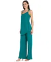 R & M Richards Plus Size Asymmetric Overlay Jumpsuit
