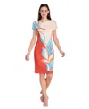 R & M Richards Women's Colorblocked Placement-print Sheath Dress In Multi