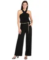 R & M Richards Women's Halter Jumpsuit In Black