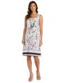 R & M Richards Women's Open-front Jacket And Necklace Dress Set