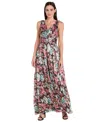 R & M Richards Women's Sleeveless Metallic A-line Dress
