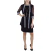 R & M Richards Womens 2pc Jacket Set Shift Dress In Pink