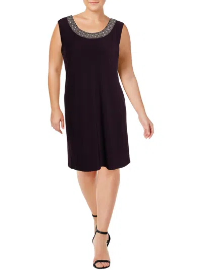 R & M Richards Womens Embellished Sleeveless Cocktail Dress In Pink