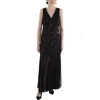 R & M Richards Womens Embroidered Lace Evening Dress In Multi