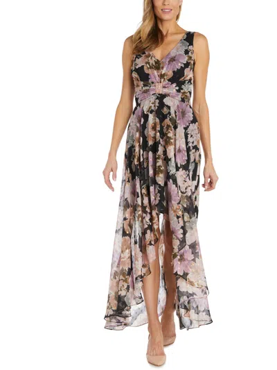R & M Richards Womens Hi-low Embellished Evening Dress In Multi | ModeSens