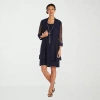 R & M Richards Womens Jacket Dress With Removable Necklace In Blue