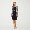 R & M Richards Womens Jacket Dress With Removable Necklace In Multi