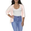 R & M Richards Womens Mesh Sheer Bolero In Gold