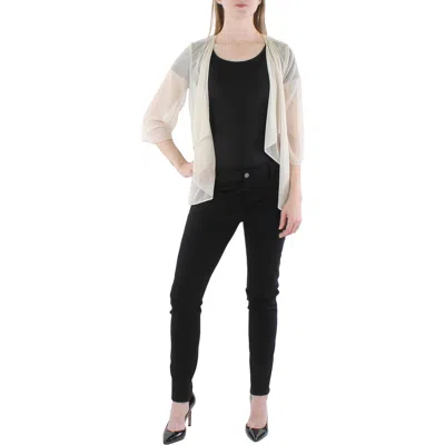 R & M Richards Womens Mesh Sheer Bolero In White
