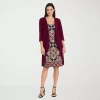 R & M Richards Womens Petite Jacket Dress In Multi