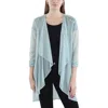 R & M Richards Womens Sheer Lace-trim Jacket In Grey