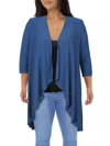 R & M Richards Womens Solid Polyester Duster Blazer In Multi