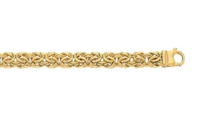 Pre-owned R C I 10k Yellow Gold Super Byzantine Link Bracelet 7.25" 7mm 6gr In No Stone