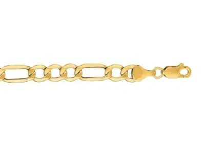 Pre-owned R C I 14k Yellow Gold 8.5" Mens Lite Figaro Curb Link Bracelet 6.5mm 4.5 Grams Lfg140 In No Stone