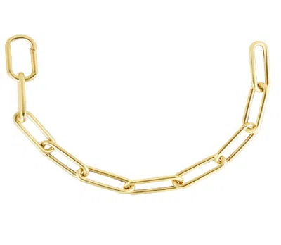 Pre-owned R C I 14k Yellow Gold Lite Round Paperclip Link Chain Bracelet 7.75" 6.5 Grams 8.5.mm In No Stone