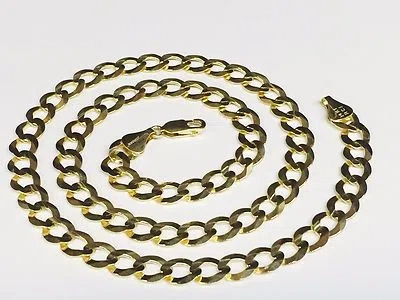 Pre-owned R C I 14kt Solid Gold Mens Comfort Curb 18" 8.2 Mm 27 Grams Chain/necklace Cc210 In No Stone