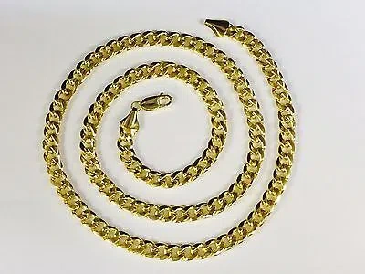 Pre-owned R C I 14kt Yellow Gold Mens Miami Cuban Curb Link 18" 7.8mm 33 Grams Chain/necklace In No Stone