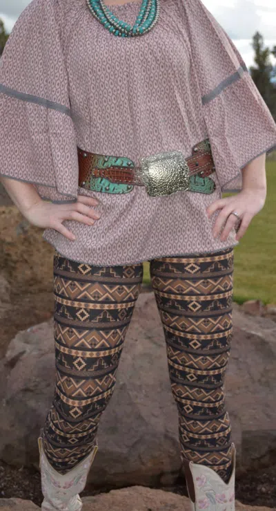 R Cinco Ranch Maverick Printed Leggings In Black