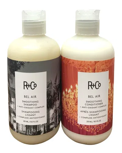 R + Co R+co 8.5oz Bel Air Smoothing Shampoo + Anti-oxidant Complex & Bel Air Smoothing Conditioner Duo In Transparent