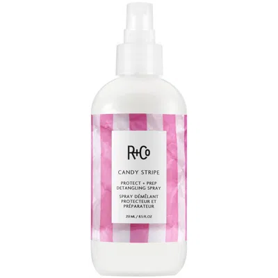 R + Co Candy Stripe Protect And Prep Detangling Spray 251ml In White