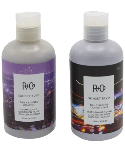 R + Co R+co Unisex 8.5,8.5oz Sunset Blvd Blonde Shampoo & Conditioner In Multi