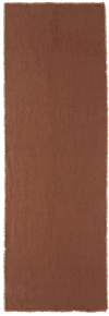 R+d.lab Red Hopsack Linen Table Runner In Mattone Red