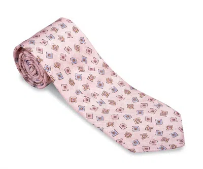 R. Hanauer Men's Brinkley Medallion Tie In Pink