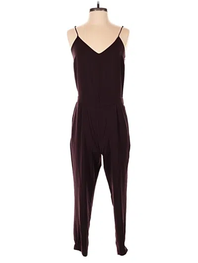 Pre-owned R | Label Jumpsuit In Burgundy