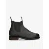 R M Williams Ens Black Gardener Elasticated-panel Leather Ankle Boots In Black