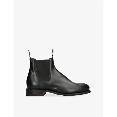 R M Williams Ens Black Turnout Leather Chelsea Boots Eur 43 / 9 Uk