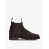 R M Williams Ens Brown Craftsman Elasticated-panel Suede Ankle Boots In Brown