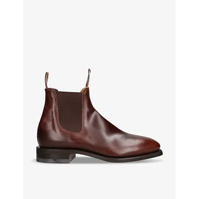 R M Williams Ens Mid Brown Craftsman Elasticated-panel Leather Ankle Boots