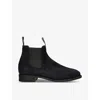 R M Williams Ens Navy Craftsman Elasticated-panel Suede Ankle Boots In Navy