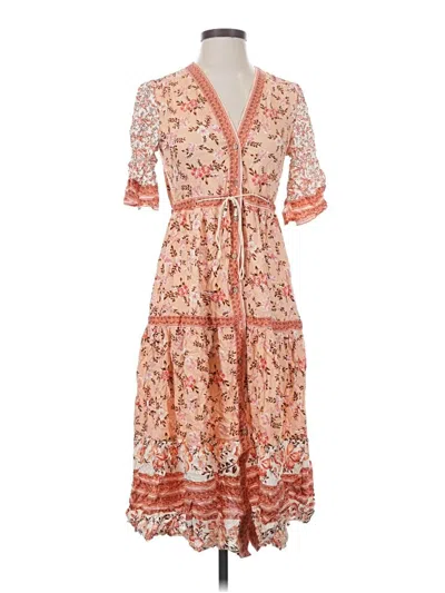 R. Vivimos Casual Dress In Orange