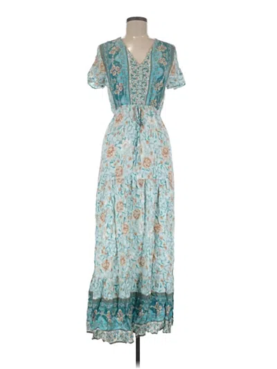 Pre-owned R. Vivimos Casual Dress In Teal