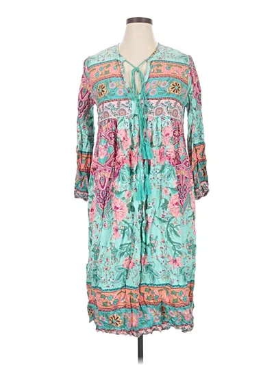 Pre-owned R. Vivimos Casual Dress In Teal