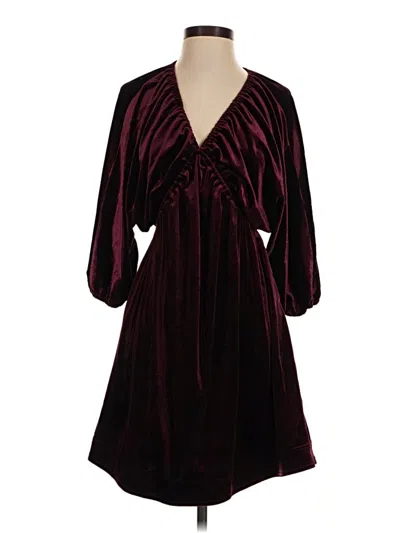 Pre-owned R. Vivimos Cocktail Dress In Burgundy