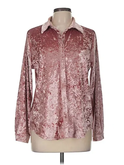 Pre-owned R. Vivimos Long Sleeve Blouse In Burgundy