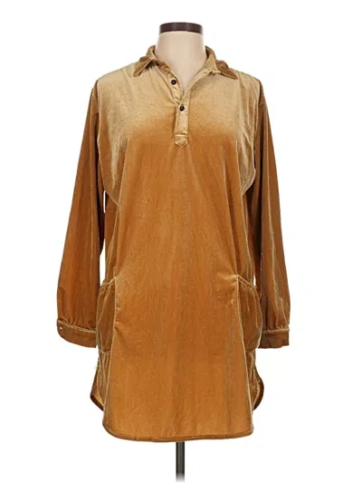 Pre-owned R. Vivimos Long Sleeve Polo Shirt In Brown