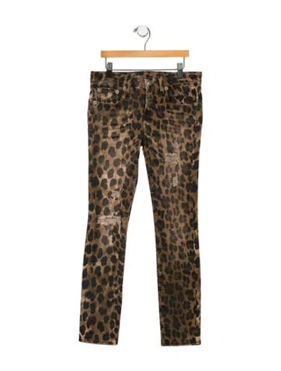 Pre-owned R13 2016 Skinny Leg Jeans In Brown