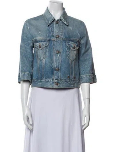 Pre-owned R13 2018 Jackie Trucker Denim Jacket In Blue