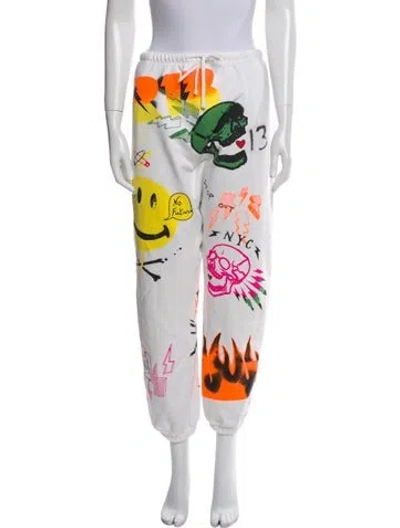 Pre-owned R13 2021 Printed Sweatpants In White