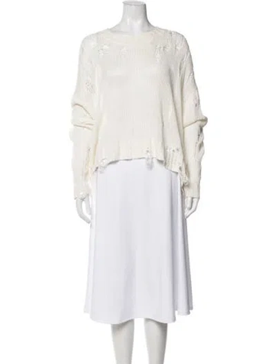 Pre-owned R13 2022 Shredded Side Slit Sweatshirt In Neutrals